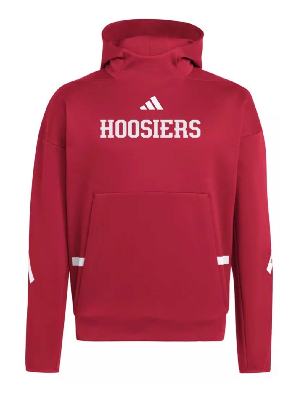 ADIDAS NWT Indiana Hoosiers Unisex Red Z.N.E. Lined Pullover Hoodie Size: Small